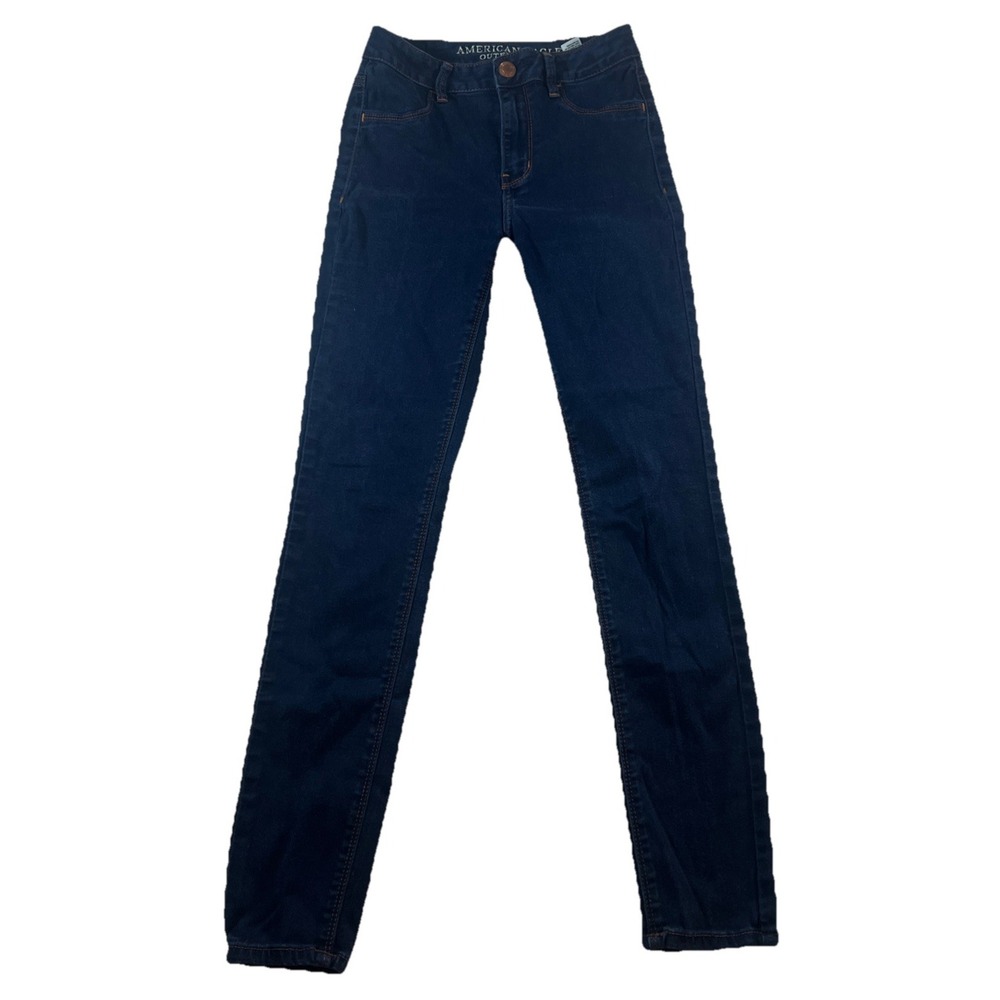 American Eagle Womens Sz 2 Reg Women‎ Sky High Rise Jegging Jean Indigo